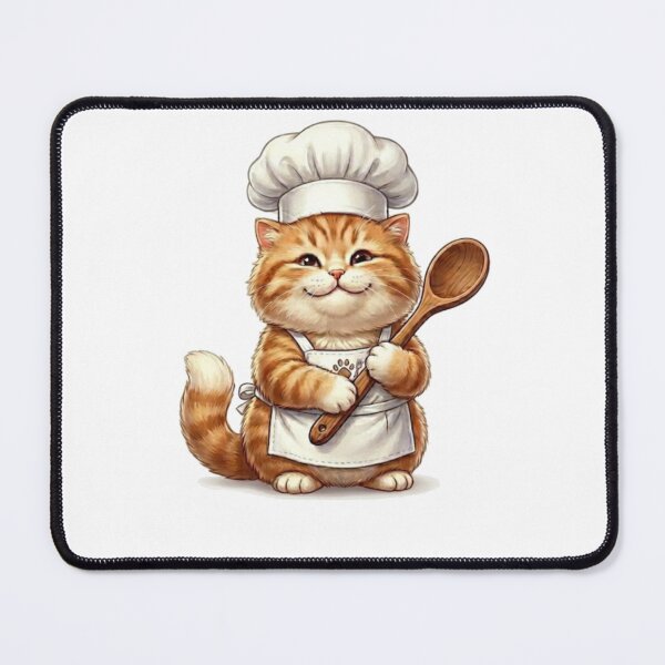 Item preview, Cute Chef Cat - Funny Baker Cooking Kitten Illustration designed and sold by Wild Horizon Studio.