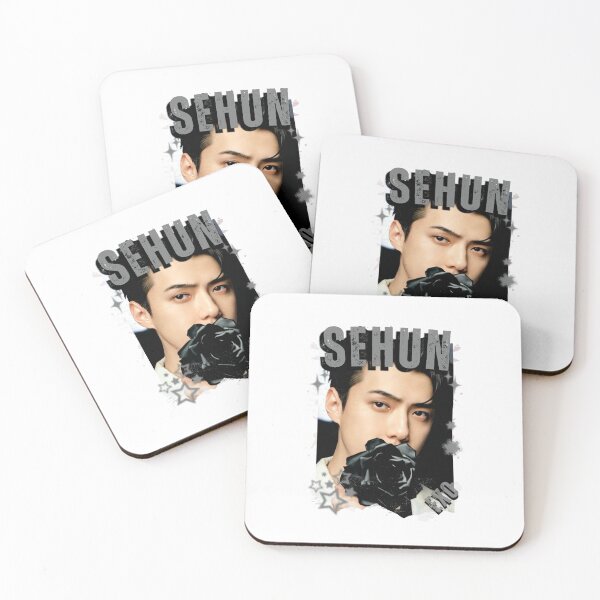 Item preview, EXOO Sehun Kpop Solo Artist Black and White Collage Digital Art Portrait designed and sold by AJUNICE STUDIO.