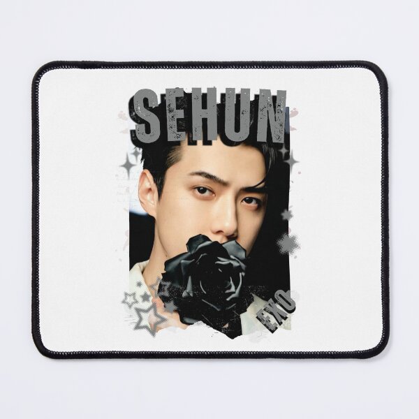 Item preview, EXOO Sehun Kpop Solo Artist Black and White Collage Digital Art Portrait designed and sold by AJUNICE STUDIO.