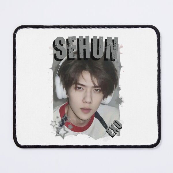 Item preview, EXOO Sehun Kpop Solo Artist Black and White Collage Digital Art Portrait designed and sold by AJUNICE STUDIO.