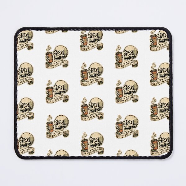Item preview, Retro Skull Coffee Cup Per My Last Sanity Work Sticker designed and sold by yanejoy.