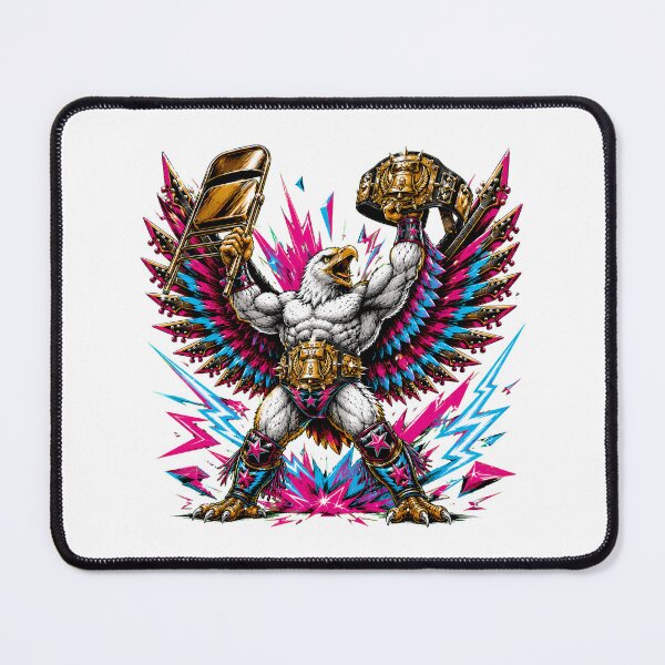 Item preview, 80s Bald Eagle Wrestler Guitar Lightning Wings designed and sold by chattsuede.