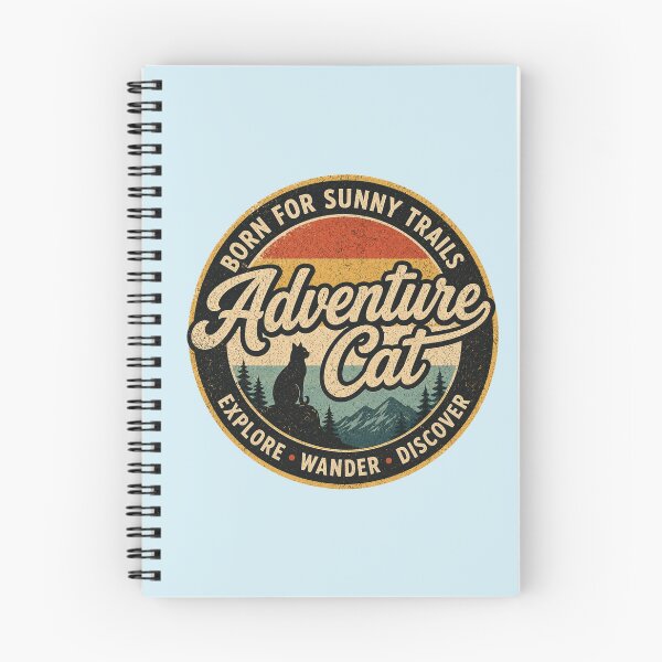 Item preview, Adventure Cat Born For Sunny Trails Vintage Badge designed and sold by Northcrest Co..