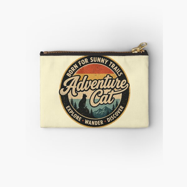 Item preview, Adventure Cat Born For Sunny Trails Vintage Badge designed and sold by Northcrest Co..