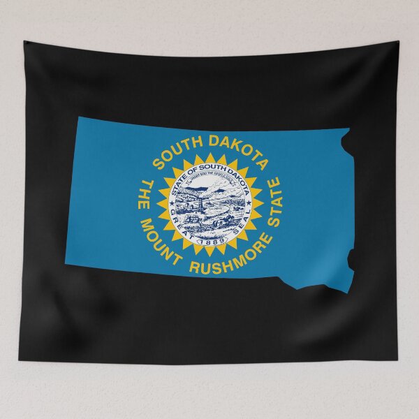 Item preview, South Dakota State Shape Flag SD designed and sold by shitpostee.