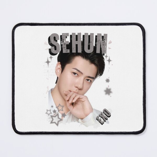 Item preview, EXOO Sehun Kpop Solo Artist Black and White Collage Digital Art Portrait designed and sold by AJUNICE STUDIO.