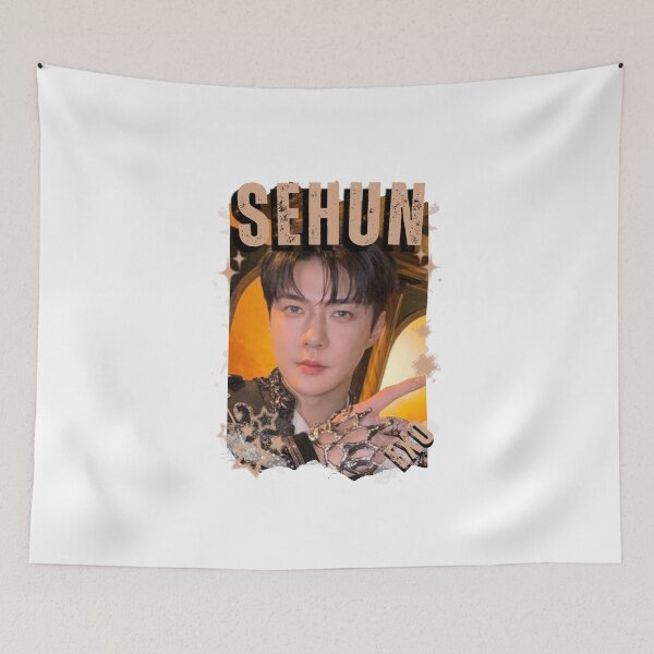 Item preview, EXOO Sehun Kpop Solo Artist Black and White Collage Digital Art Portrait designed and sold by AJUNICE STUDIO.