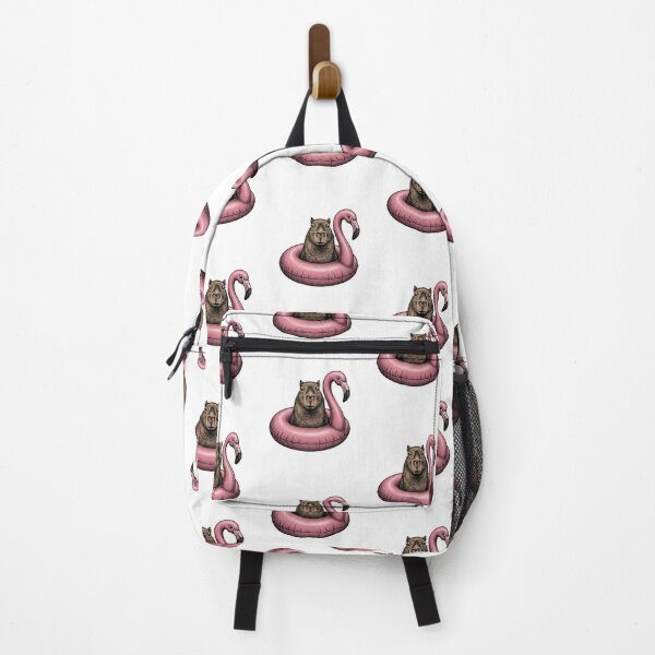 Item preview, Capybara Riding a Pink Flamingo Float designed and sold by SOUFIANE1991.