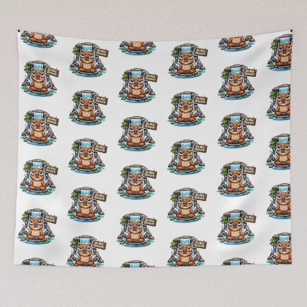 Item preview, Serene Meditating Capybara Please Do Not Disturb Sticker designed and sold by yanejoy.
