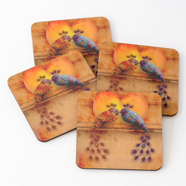 Item preview, Two Colorful Romantic Love Birds designed and sold by Karin Taylor.