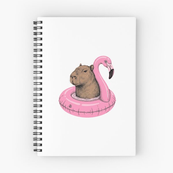 Item preview,  Capybara Riding a Pink Flamingo Float designed and sold by SOUFIANE1991.