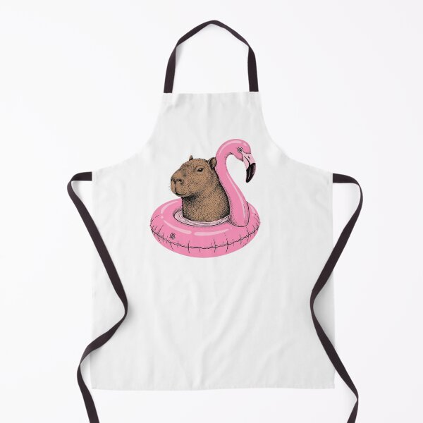 Item preview, Capybara Riding a Pink Flamingo Float designed and sold by SOUFIANE1991.