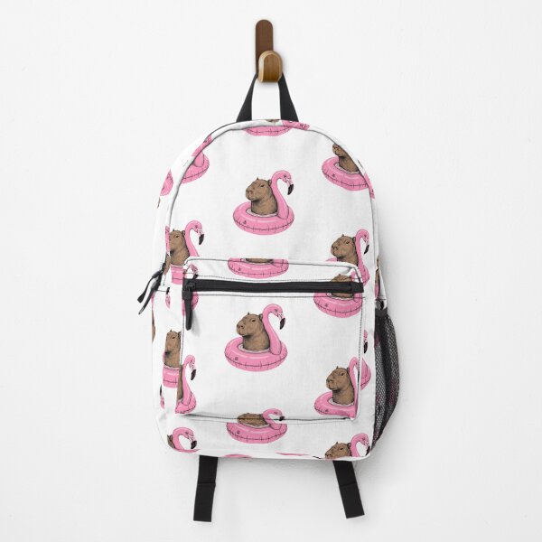 Item preview, Capybara Riding a Pink Flamingo Float designed and sold by SOUFIANE1991.