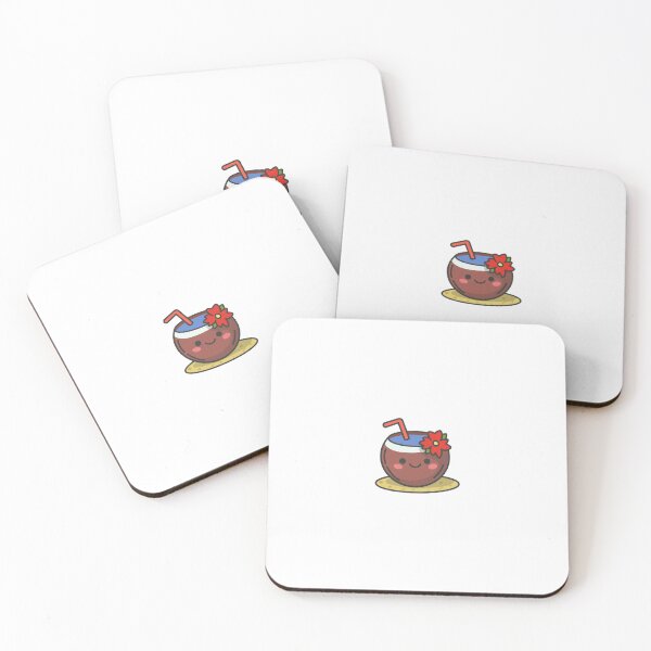 Item preview, Cute Kawaii Coconut Drink Illustration designed and sold by DailyDoodlesBySumbul.