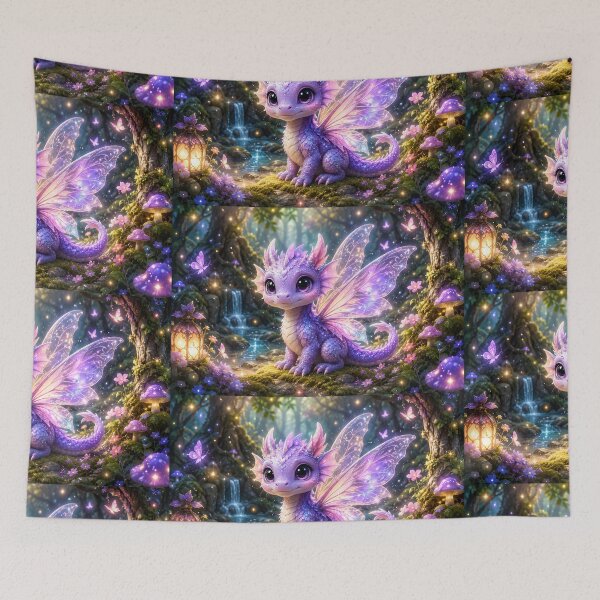 Item preview, Starlight Fairy Dragon | Enchanted Forest Fantasy Art designed and sold by Stubblejumper Artworks.