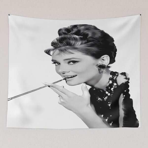 Item preview, Audrey Hepburn Portrait – Breakfast at Tiffany's Inspired Vintage Glamour designed and sold by DigiArt8Design.