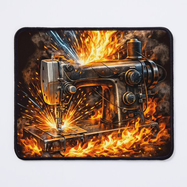 Item preview, Sewing Machine on Fire Sewing designed and sold by MaryJoFabrics.