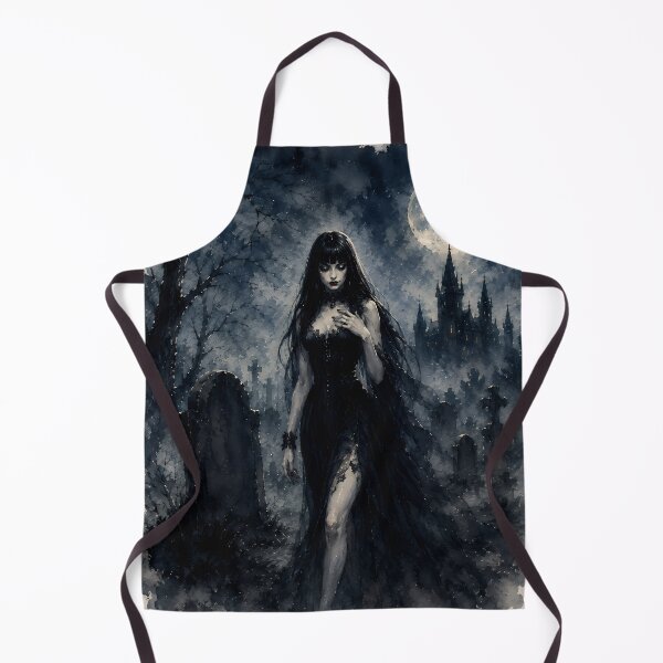 Item preview, Gothic Vampire Woman Full Moon Graveyard Scene designed and sold by bellaever.