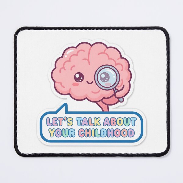 Item preview, Cute Kawaii Psychology Major Let's Talk About Your Childhood Sticker designed and sold by yanejoy.