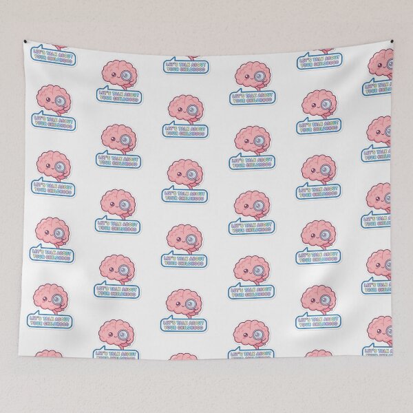 Item preview, Cute Kawaii Psychology Major Let's Talk About Your Childhood Sticker designed and sold by yanejoy.