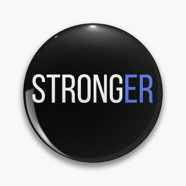 Item preview, STRONGER – Motivational Gym Typography Art designed and sold by QCena.