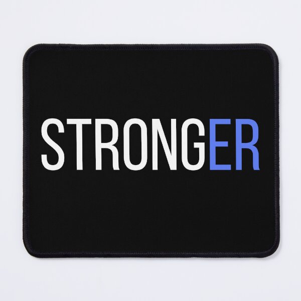 Item preview, STRONGER – Motivational Gym Typography Art designed and sold by QCena.