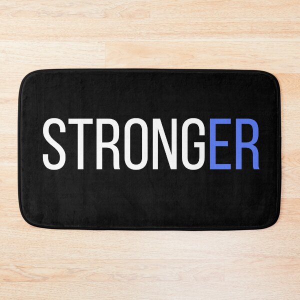 Item preview, STRONGER – Motivational Gym Typography Art designed and sold by QCena.