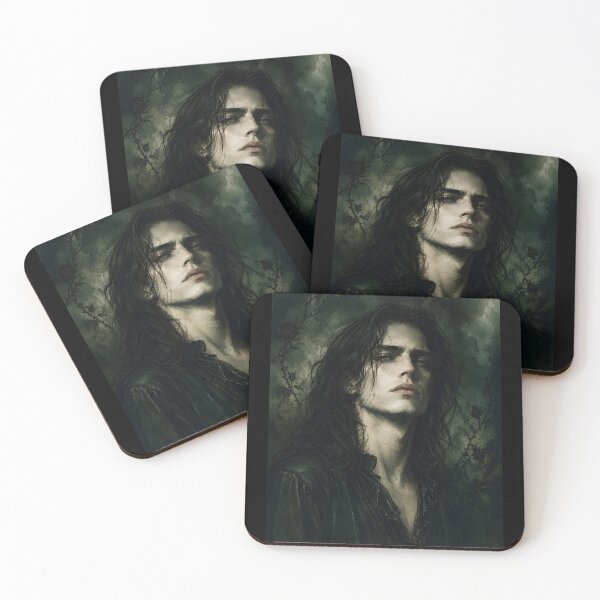 Item preview, Gothic Vampire Man Portrait Dark Academia Art designed and sold by bellaever.