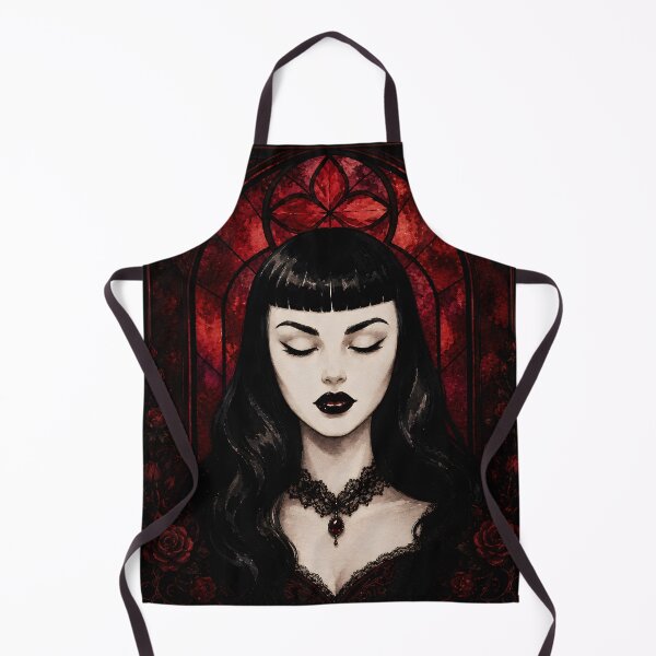 Item preview, Gothic Vampire Woman Red Stained Glass Art designed and sold by bellaever.