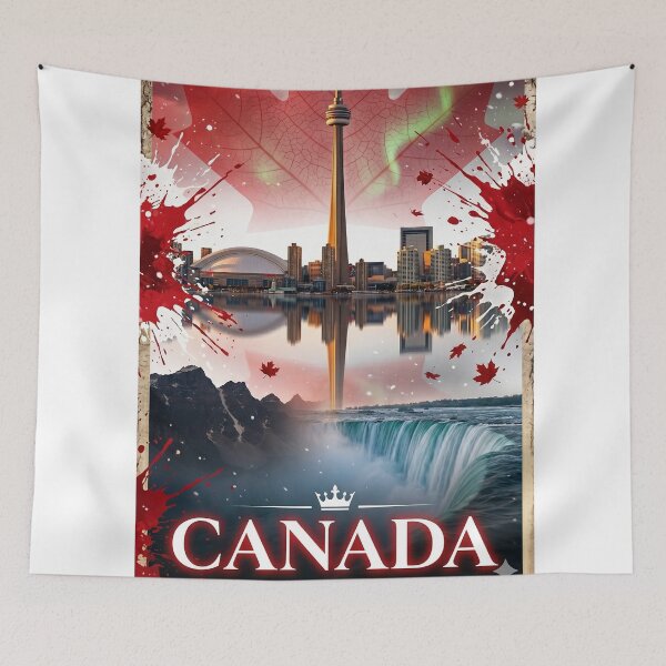 Item preview, Canada Art Print | CN Tower Toronto Niagara Falls | Maple Leaf Poster | ZK PRO designed and sold by zalakopro.