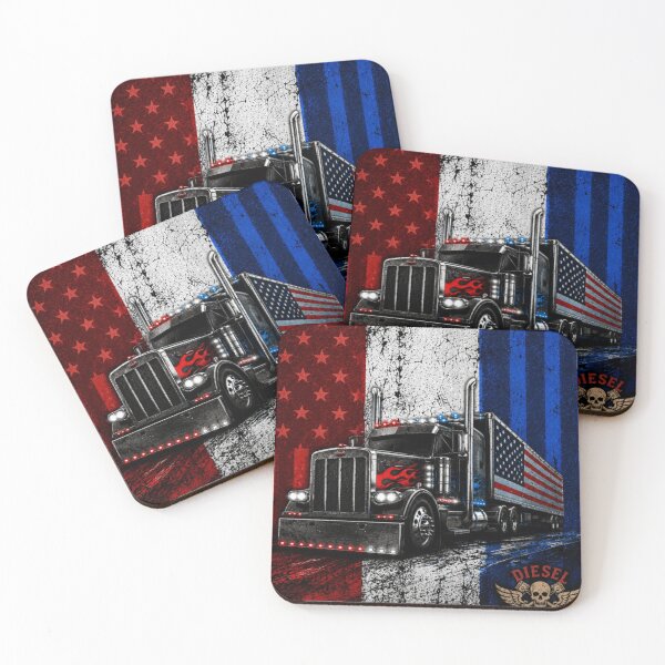 Item preview, Diesel Outlaw USA | Red White Blue Big Rig Trucker Shirt designed and sold by Diesel outlaw .