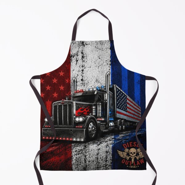 Item preview, Diesel Outlaw USA | Red White Blue Big Rig Trucker Shirt designed and sold by Diesel outlaw .