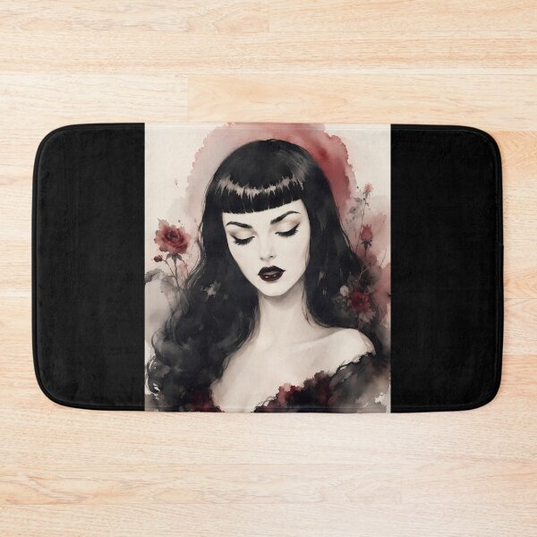 Item preview, Gothic Woman Dark Romance Watercolor Roses Art designed and sold by bellaever.