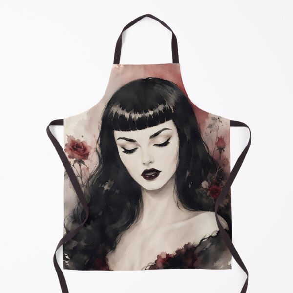 Item preview, Gothic Woman Dark Romance Watercolor Roses Art designed and sold by bellaever.