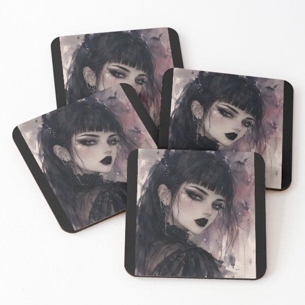 Item preview, Mysterious Gothic Woman Dark Aesthetic Art designed and sold by bellaever.