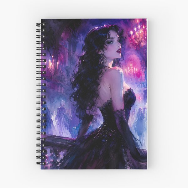 Item preview, Gothic Lady in Black Gown Mysterious Ballroom designed and sold by bellaever.