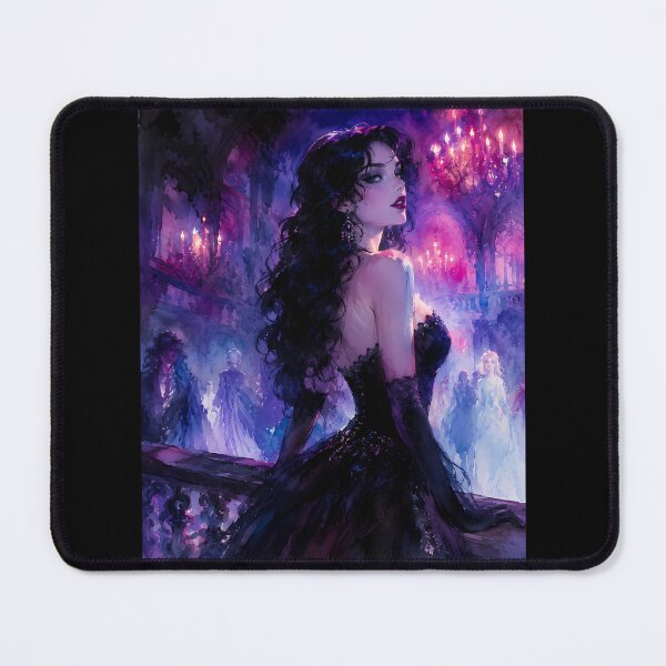 Item preview, Gothic Lady in Black Gown Mysterious Ballroom designed and sold by bellaever.