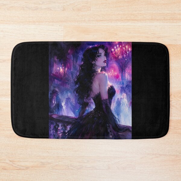 Item preview, Gothic Lady in Black Gown Mysterious Ballroom designed and sold by bellaever.