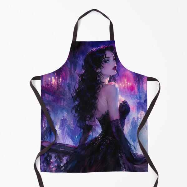 Item preview, Gothic Lady in Black Gown Mysterious Ballroom designed and sold by bellaever.