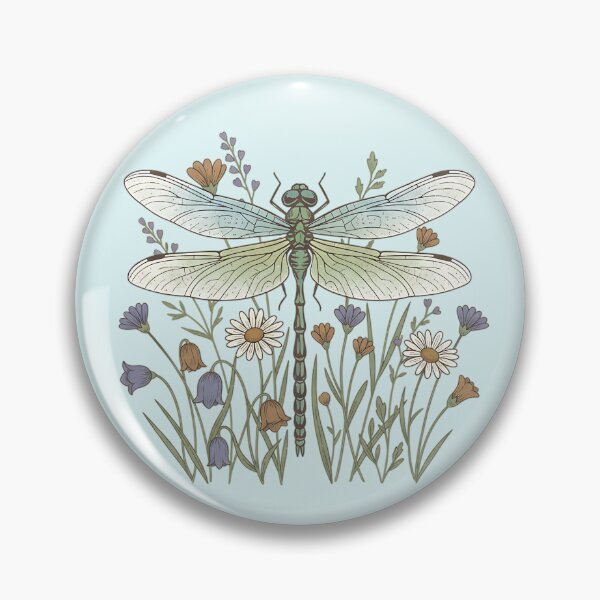 Item preview, Dragonfly Insect Among A Field of Summer Wildflowers designed and sold by BirdsnStuff.