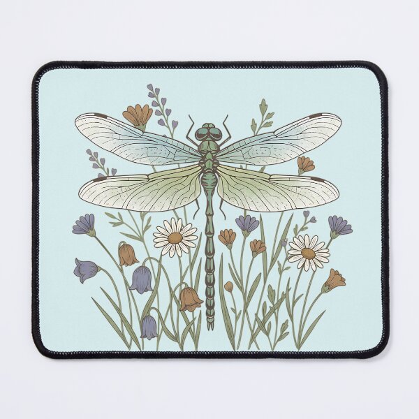 Item preview, Dragonfly Insect Among A Field of Summer Wildflowers designed and sold by BirdsnStuff.