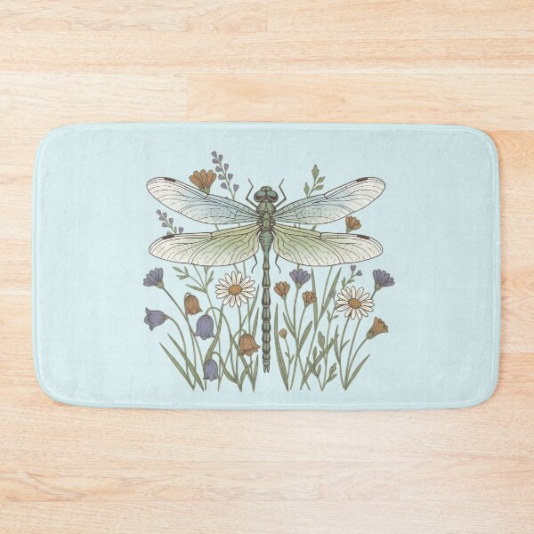 Item preview, Dragonfly Insect Among A Field of Summer Wildflowers designed and sold by BirdsnStuff.