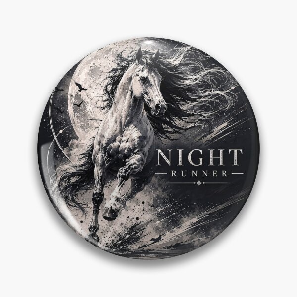Item preview, Night Runner – Wild Horse in the Full Moon designed and sold by thirtyonestars.