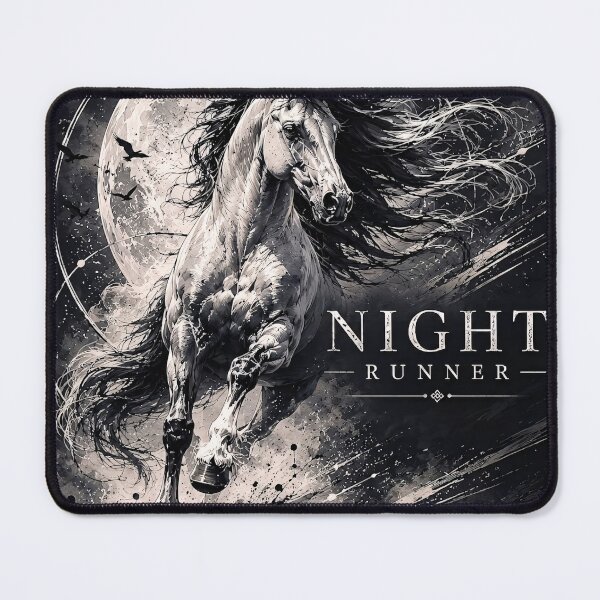 Item preview, Night Runner – Wild Horse in the Full Moon designed and sold by thirtyonestars.