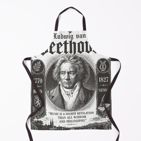 Artikelvorschau, Ludwig van Beethoven Vintage-Porträt-T-Shirt – Kunst des Komponisten klassischer Musik entworfen und verkauft von CrimsonLizard.