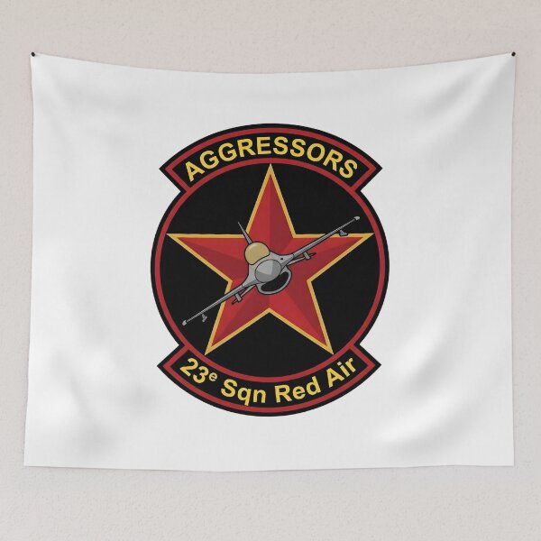 Item preview, 23e Sqn Red Air Aggressors Military Patch Design designed and sold by CharlieDesings.
