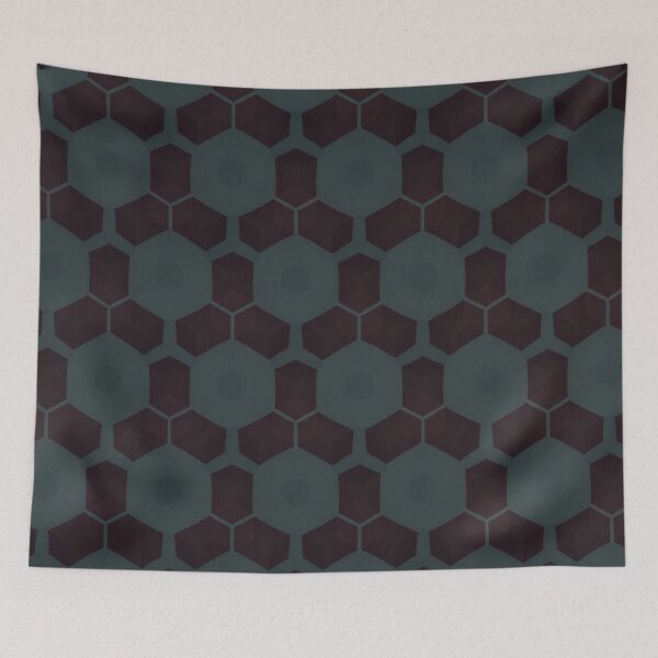 Item preview, Dark Moody Hexagonal Seamless Pattern designed and sold by IntelliMindDesigns.