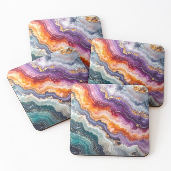 Item preview, Teal Orange Purple Marble  designed and sold by SeaStarAlex.