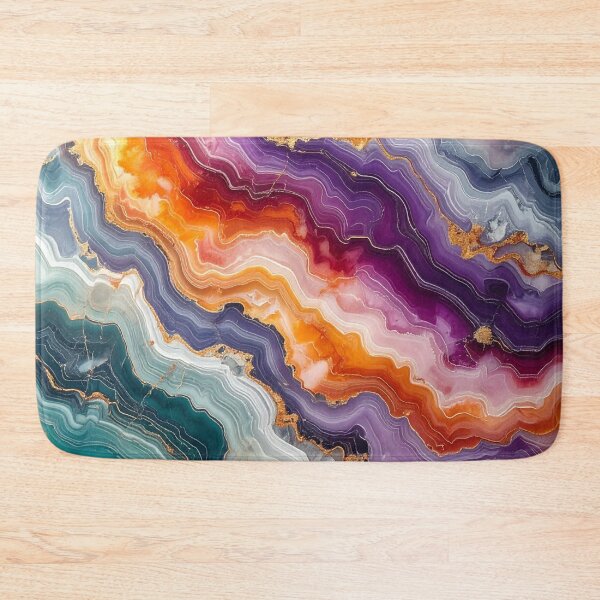 Item preview, Teal Orange Purple Marble  designed and sold by SeaStarAlex.