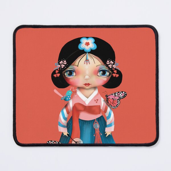 Item preview, Kawaii Cherry Blossom Girl in Hanbok designed and sold by Karin Taylor.